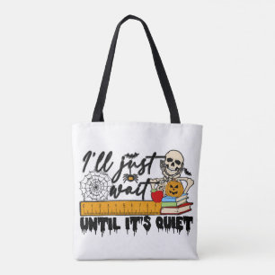 Spooky Teacher Halloween Canvas tas