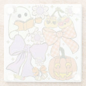 Spooky Teacher Halloween Glazen Onderzetter (Achterkant)