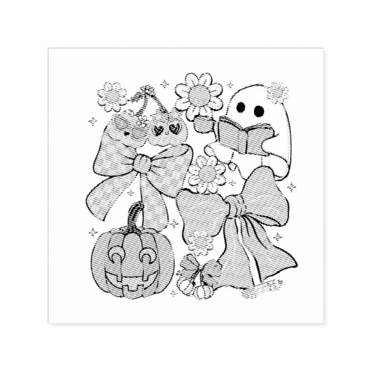 Spooky Teacher Halloween Zelfinktende Stempel (Design)