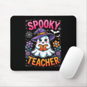 Spooky Teacher Schattige Ghost Reading Book Funny Muismat (Met muis)