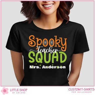 Spooky Teacher Squad groep Halloween T-shirt
