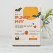 Spooky Things Halloween Uitnodiging (Staand voorkant)