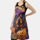 Spooky Tibetaanse Mastiff Hond Halloween Heksenpom Schort (Insitu)