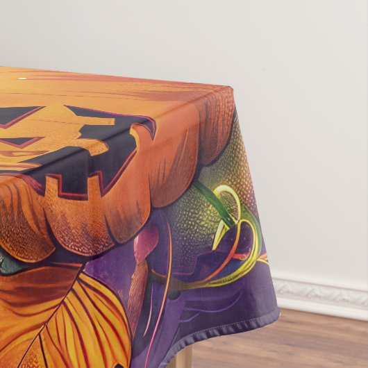 Spooky Tibetaanse Mastiff Hond Halloween Heksenpom Tafelkleed (Voorbeeld)