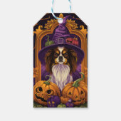 Spooky Tibetaanse Spaniel Hond Halloween Heksenpom Cadeaulabel (Achterkant)