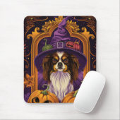 Spooky Tibetaanse Spaniel Hond Halloween Heksenpom Muismat (Met muis)