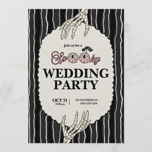 Spooky Till Death Do Us Part Wedding Kaart (Voorkant)