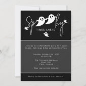 Spooky Times Ahead Ghosts Halloween Party Kaart (Voorkant)