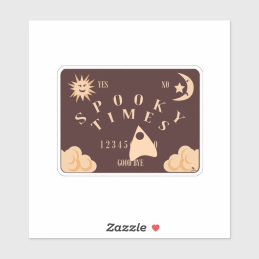 Spooky Times Spirit Board Halloween Design Sticker (Vel)