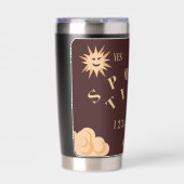 Spooky Times Spirit Board Halloween Motto Geïsoleerde Drinkbeker (Voorkant)