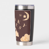 Spooky Times Spirit Board Halloween Motto Geïsoleerde Drinkbeker (Achterkant)