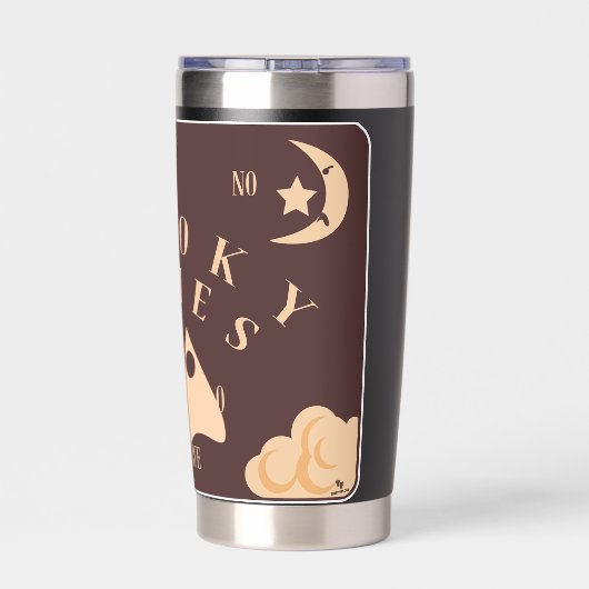 Spooky Times Spirit Board Halloween Motto Geïsoleerde Drinkbeker (Achterkant)