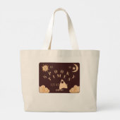 Spooky Times Spirit Board Halloween Vibes Grote Tote Bag (Achterkant)