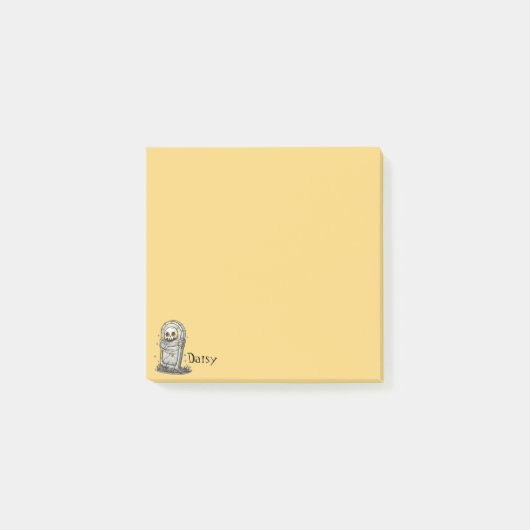 Spooky Tombstone Yellow Post-it® Notes (Voorkant)