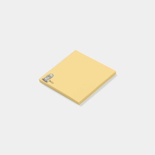 Spooky Tombstone Yellow Post-it® Notes (Schuin)
