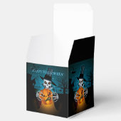 Spooky Top Hat Skelet Cube Bedankdoosjes (Geopend)