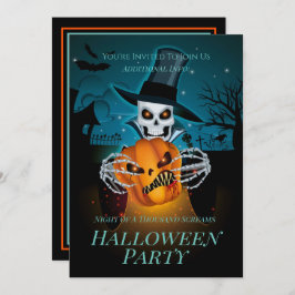 Spooky Top Hat Skeleton Kaart