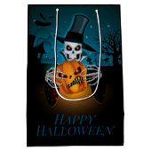 Spooky Top Hat Skeleton Medium Cadeauzakje (Achterkant)