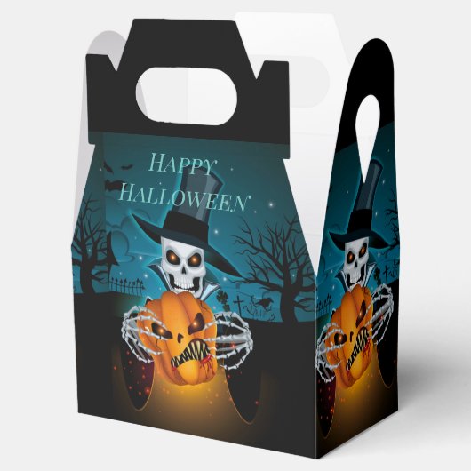 Spooky Top Hoed Skelet Gable Bedankdoosjes (Geopend)