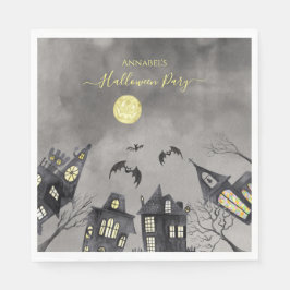 Spooky town Halloween Napkins Servet