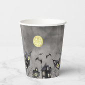 Spooky town Halloween Paper Cups Papieren Bekers (Achterkant)
