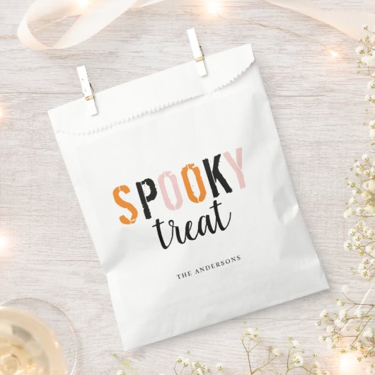 Spooky traktatie moderne Halloween Bedankzakje (Geknipt)