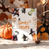 Spooky trakteert Halloween Monsters Kostuumfeest Poster