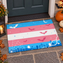 Spooky Trans Pride Flag Halloween Kerkhof
