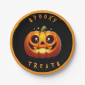 Spooky Treats Papieren Bordje (Voorkant)