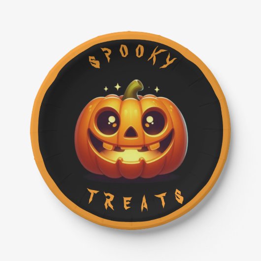 Spooky Treats Papieren Bordje (Voorkant)