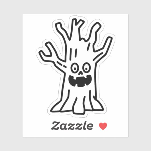 Spooky tree doodle sticker (Vel)