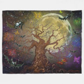 Spooky Tree Fleece Blanket (Voorkant (Horizontaal))