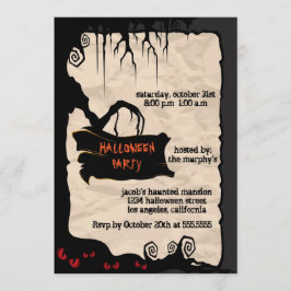 Spooky Tree - Halloween-feestuitnodiging Kaart