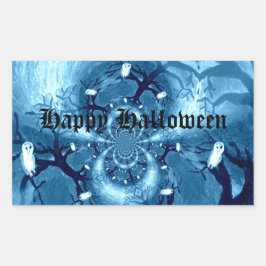 Spooky Tree is aangepast Rechthoekige Sticker