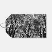 Spooky Trees & Bat Halloween Gift Labels Cadeaulabel (Achterkant Horizontaal)