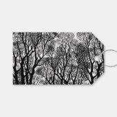 Spooky Trees & Bat Halloween Gift Labels Cadeaulabel (Voorkant (Horizontaal))
