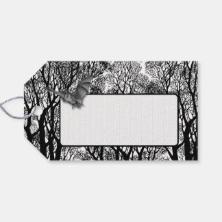 Spooky Trees & Bat Halloween Gift Labels Cadeaulabel
