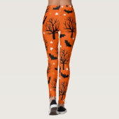 Spooky Trees en Bats Halloween Pattern Leggings (Achterkant)