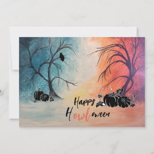 Spooky Trees Flat Note Kaart (Voorkant)