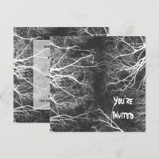 Spooky Trees Kaart (Voorkant / Achterkant)