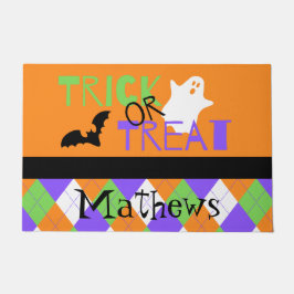 Spooky Trick or treat Argyle Deurmat