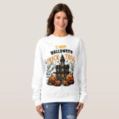 Spooky trick-or-treat bij een oud herenhuis trui (Voorkant volledig)