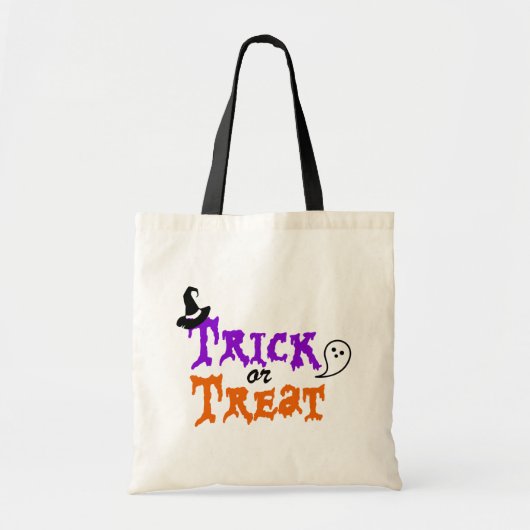 Spooky Trick or treat Halloween Canvas tas (Voorkant)