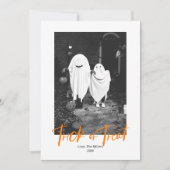 Spooky Trick or treat Halloween-fotokaart Kaart (Voorkant)