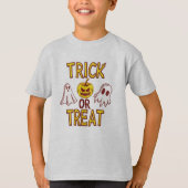 Spooky Trick or Treat Halloween - ghosts & pumpkin T-shirt (Voorkant)