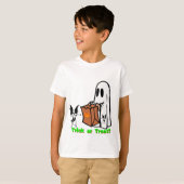 Spooky Trick or treat Halloween kinder t-shirt (Voorkant volledig)