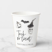 Spooky Trick or treat | Halloween-partij Papieren Bekers (Voorkant)