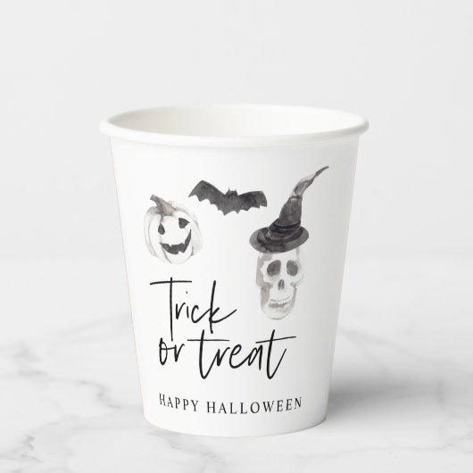 Spooky Trick or treat | Halloween-partij Papieren Bekers (Voorkant)