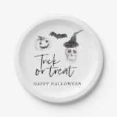 Spooky Trick or treat | Halloween-partij Papieren Bordje (Voorkant)