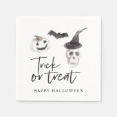 Spooky Trick or treat | Halloween-partij Servet (Voorkant)